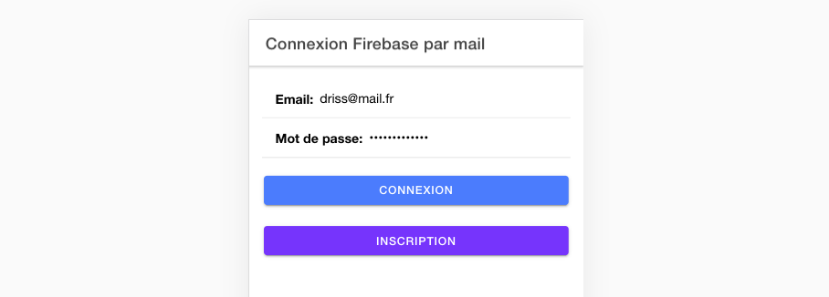 Comment inscrire un nouvel utilisateur par mail dans Ionic ?