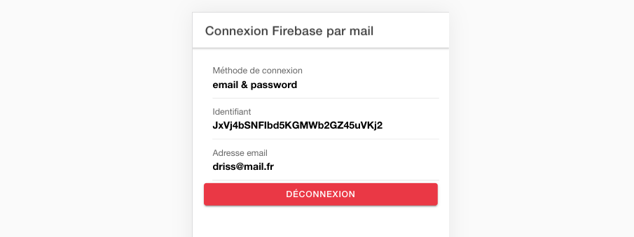 Comment afficher les informations de l'utilisateur ?