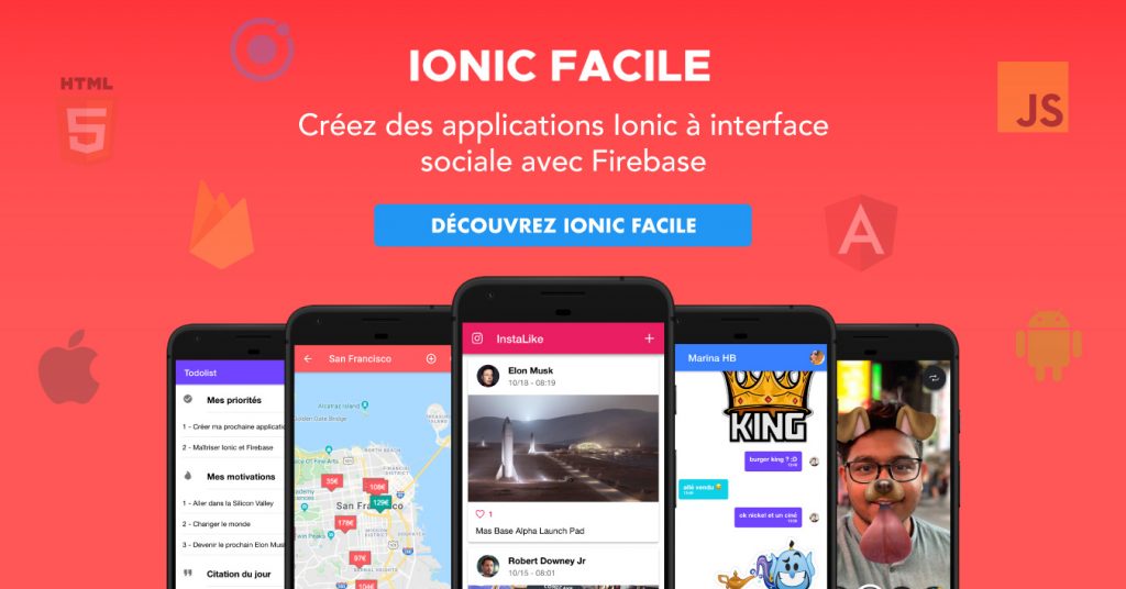Créez des applications Ionic à interface sociale avec Firebase
