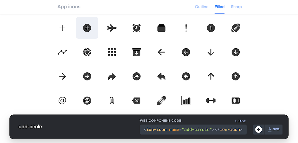 Ionicons V5: la nouvelle bibliothèque d'Icônes d'Ionic 5