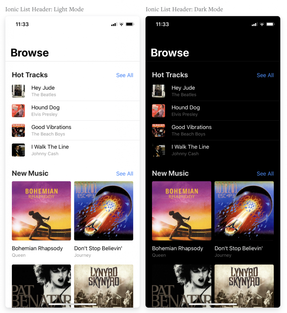 Ionic 5 List Header