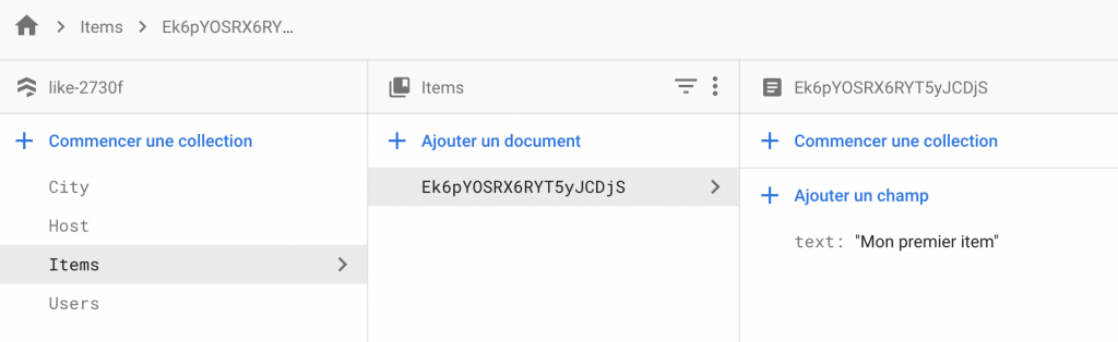 Ionic Cloud Firestore Collection