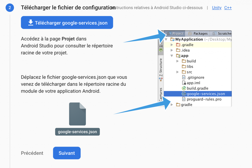 Ionic notification firebase cloud messaging google-services.json